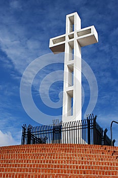 Mt Soledad cross red steps photo