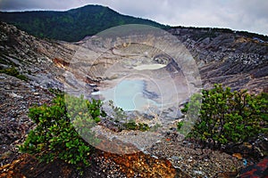 Mt Tangkuban Perahu Stratovolcano Crater West Java photo