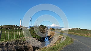 Mt Taranaki and Cape Egmont in New Zealand