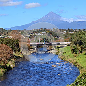 Mt Taranaki over New Plymouth photo