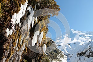 Mt. Taranaki Summit, Icicle Cliff