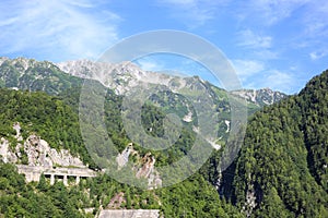 Mt.Tateyama from Kurobe dam