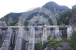 Mt.Tateyama from Kurobe dam