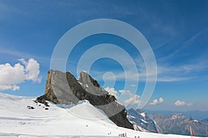Mt. Titlis, Switzerland From the viewpoint 360 degree panoramic, the popular tourist attractions of Switzerland