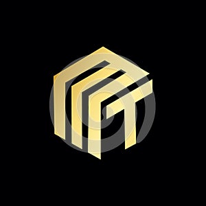 MT and TM T or M Initial Letter Vector Logo Design For company