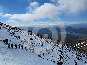 Mt tongariro climbers