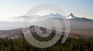 Mt. Washington and the Three Sisters, central Oregon, USA