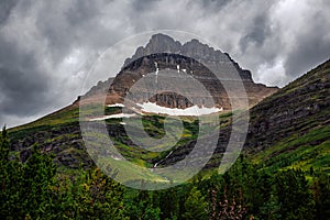 Mt Wilbur and Glacier Hiking Views at Many Glacier, Glacier National Park photo