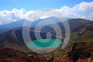 Mt. Zao and crater lake