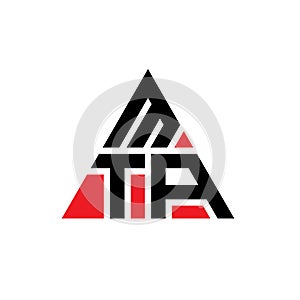 MTA triangle letter logo design with triangle shape. MTA triangle logo design monogram. MTA triangle vector logo template with red photo