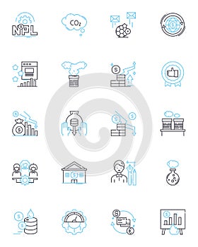 Mtary issue linear icons set. Discrimination, Inequality, Stereotyping, Racism, Prejudice, Bias, Xenophobia line vector