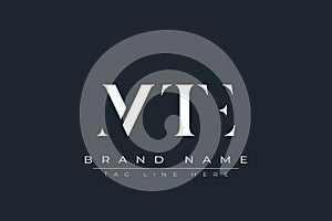MTE abstract letter logo design