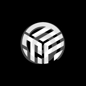 MTF letter logo design on black background. MTF creative initials letter logo concept. MTF letter design photo