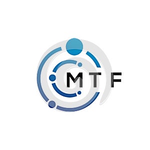 MTF letter technology logo design on white background. MTF creative initials letter IT logo concept. MTF letter design photo