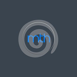 MTH company initial letters monogram. MTH letters logo