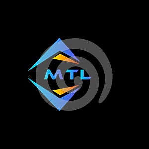 MTL abstract technology logo design on Black background. MTL creative initials letter logo concept