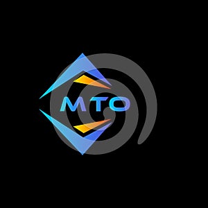 MTO abstract technology logo design on Black background. MTO creative initials letter logo concept