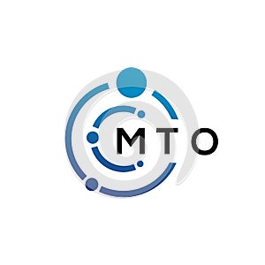 MTO letter technology logo design on white background. MTO creative initials letter IT logo concept. MTO letter design