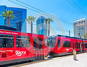 MTS Train in San Diego