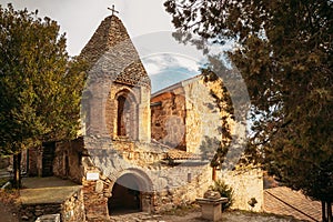 Mtskheta, Georgia. Church Of St John The Baptist In Shio-Mgvime Monastery. Medieval Monastic ShioMgvime Complex In
