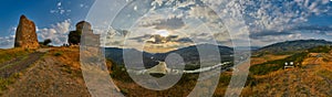 MTSKHETA, GEORGIA - 31 JULY 2017: Sunset Panorama of Mtskheta to
