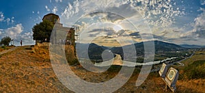 MTSKHETA, GEORGIA - 31 JULY 2017: Sunset Panorama of Mtskheta to