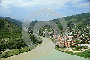 Mtskheta, medieval city at the confluence of the Mtkvari and Aragvi