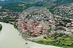 Mtskheta town cityscape in Georgia