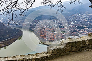 Mtskheta view from Jvari monastery