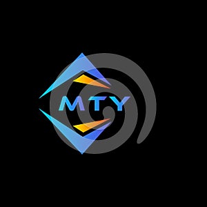 MTY abstract technology logo design on Black background. MTY creative initials letter logo concept photo