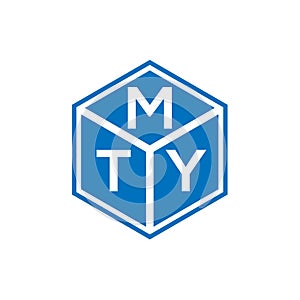 MTY letter logo design on black background. MTY creative initials letter logo concept. MTY letter design photo