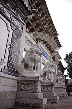 Mu Residence,China town - Lijiang .Chinese guardia