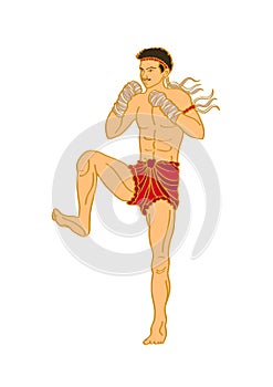 muay thai boxer kick fighting boxing