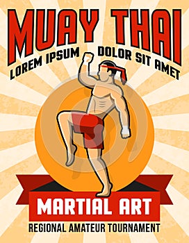 Muay Thai Martial Art Poster photo