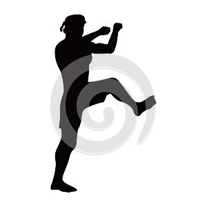 Muay Thai silhouette design