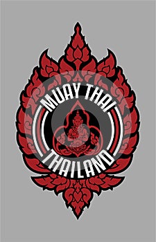 MUAY THAI TRADITIONAL BADGE THAILAND photo