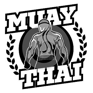 Muay Thai vector logo for boxing gym or other photo