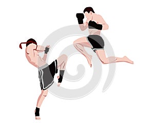 Muay Thai versus kickboxing in a fighting tournament
