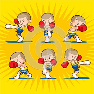 Muaythai sandbag boxing kick