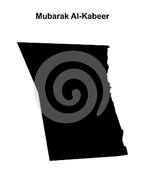 Mubarak Al-Kabeer outline map photo