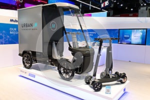 Mubea Urban Mobility Cargo eCargobike at the IAA Mobility 2021 motor show in Munich, Germany - September 6, 2021