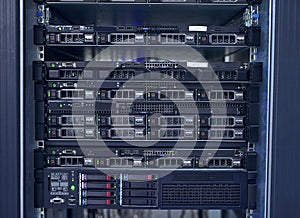 So much data. Cropped shot of the inside of a computer with all of its wiring located in a server room.