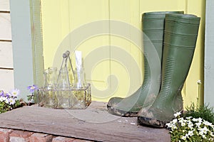 Mucky wellington boots