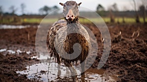 Mud Boar: Evocative Environmental Portrait In Southern Countryside