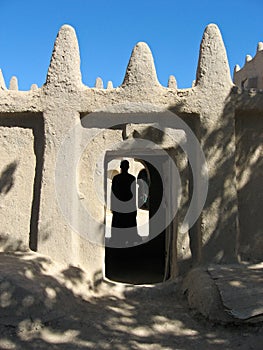 Mud brick building, Mali (Africa).