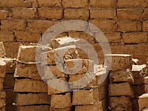 Mud bricks photo