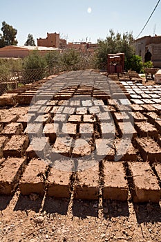 Mud Bricks in Morocco photo