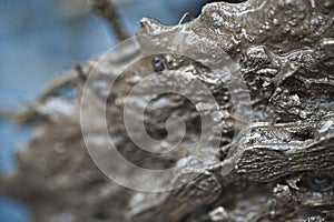 Mud on chain and gears