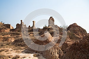 Mud dunes on erroded land