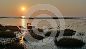 Mud Flat,german North Sea near Greetsiel,Germany